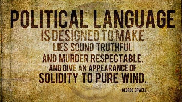 the language of politicians …